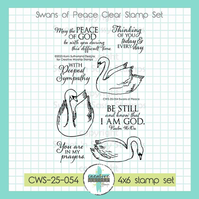 Creative Worship Swans Of Peace Clear Stamps cws-25-054