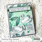 Creative Worship Swans Of Peace Clear Stamps cws-25-054 Thinking Of You Card