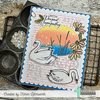 Creative Worship Swans Of Peace Clear Stamps cws-25-054 With Deepest Sympathy Card