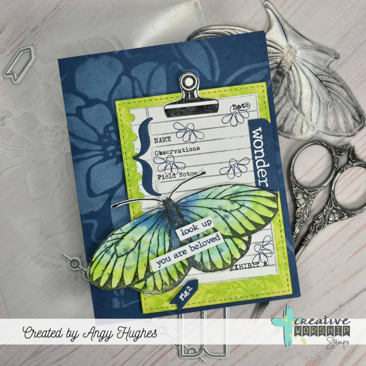 Creative Worship Tabs Tickets And More Dies cwsd-279 Butterfly Card