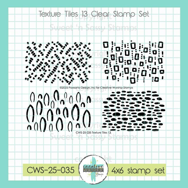 Creative Worship Texture Tiles 13 Clear Stamps cws-25-035