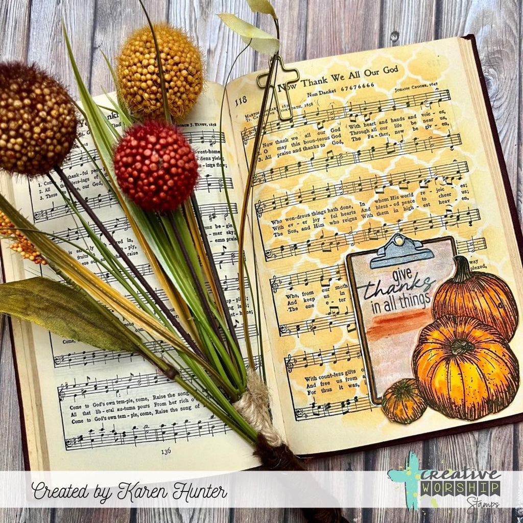 Creative Worship Thanksgiving Pumpkins Clear Stamps cws-25-055 Christian Hymns