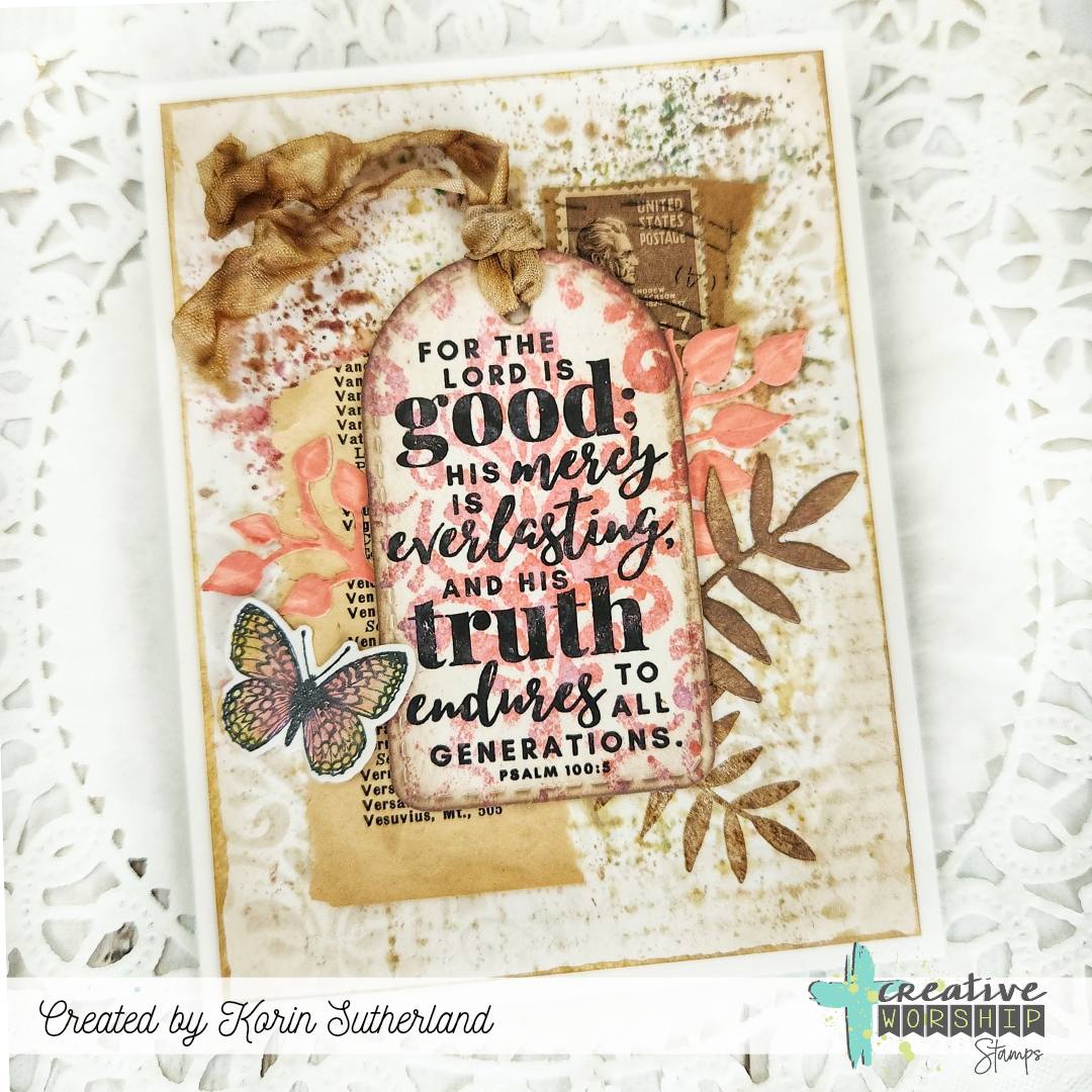 Creative Worship The Goodness of God Clear Stamps cws-26-004 Lord is Good Korin Sutherland Card