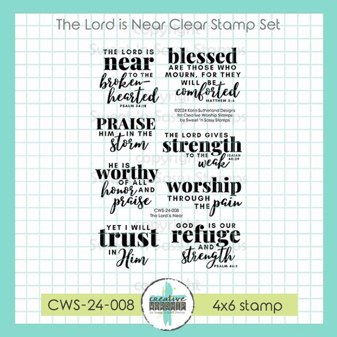 Creative Worship The Lord Is Near Clear Stamps cws-24-008