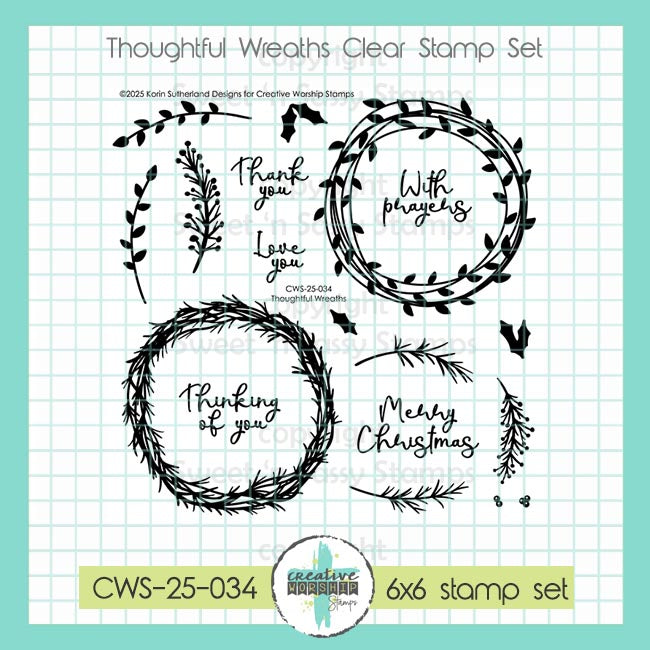 Creative Worship Thoughtful Wreaths Clear Stamps cws-25-034