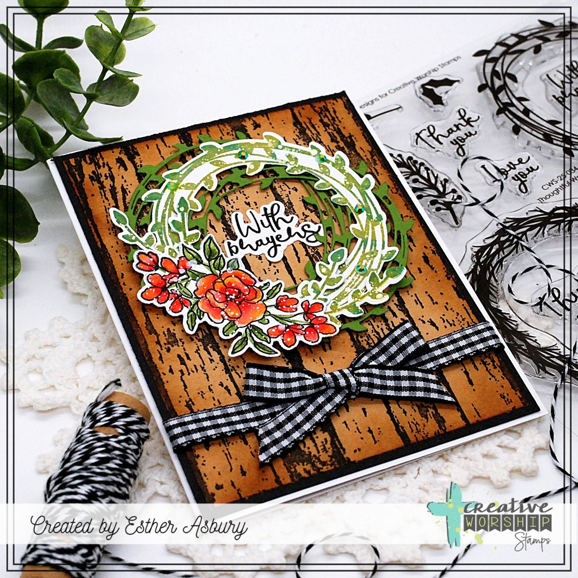 Creative Worship Thoughtful Wreaths Dies cwsd-25-005 With Prayers Card