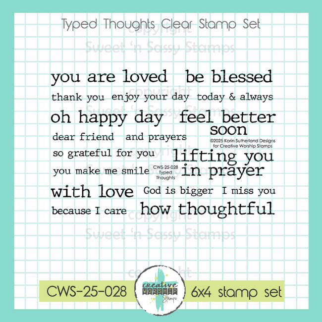 Creative Worship Typed Thoughts Clear Stamps cws-25-028