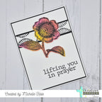 Creative Worship Typed Thoughts Clear Stamps cws-25-028 Lifting You In Prayer Card