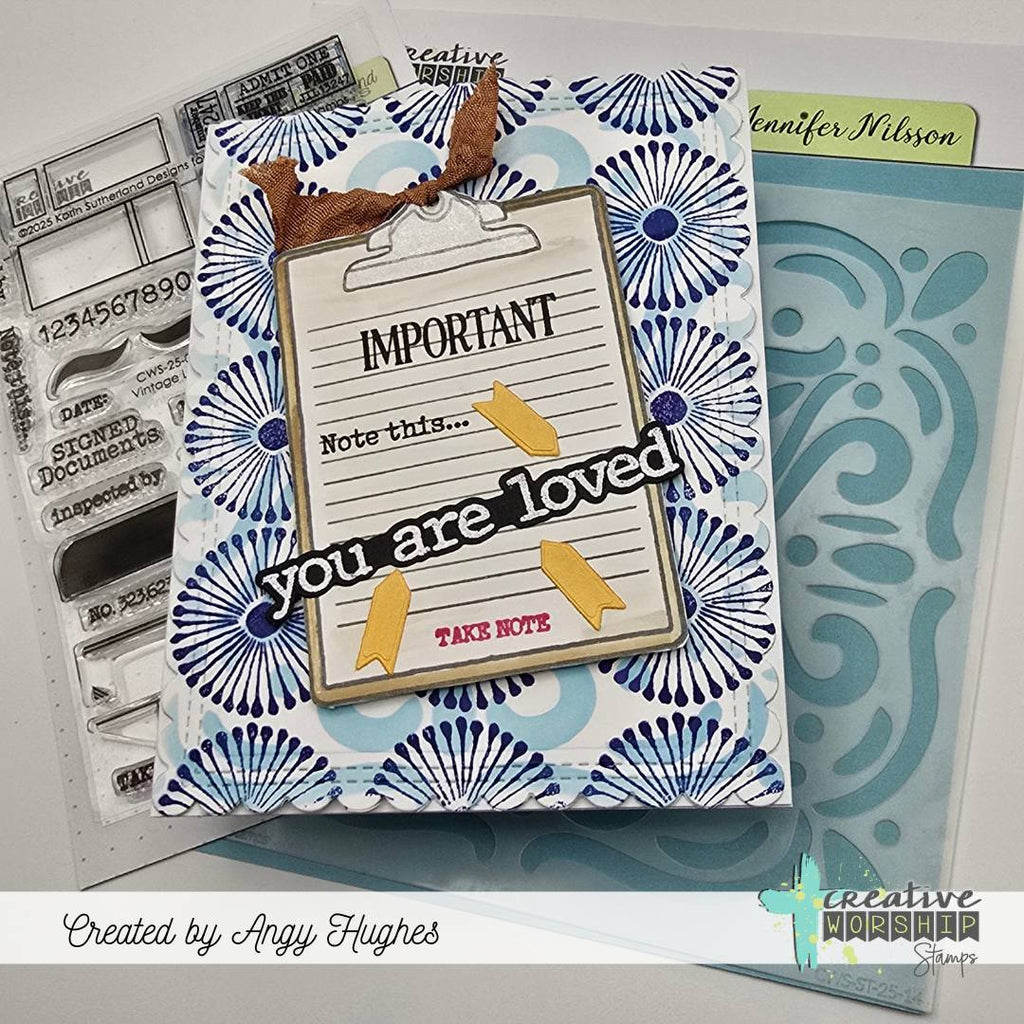 Creative Worship Typed Thoughts Dies cwsd-25-012 You Are Loved Card