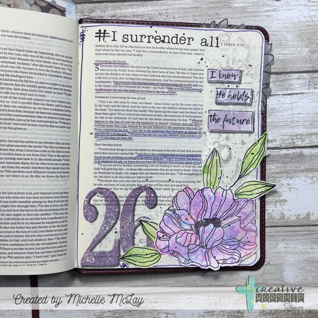 Creative Worship Victory Blooms Dies cwsd-25-025 Bible Journaling
