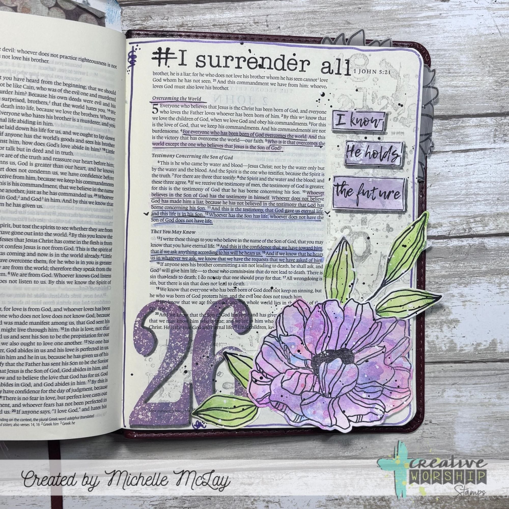 Creative Worship Victory Blooms Dies cwsd-25-025 Bible Journaling