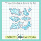 Creative Worship Vintage Butterflies And Blooms Dies cwsd-277