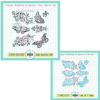 Creative Worship Vintage Butterflies And Blooms Stamps And Dies Bundle