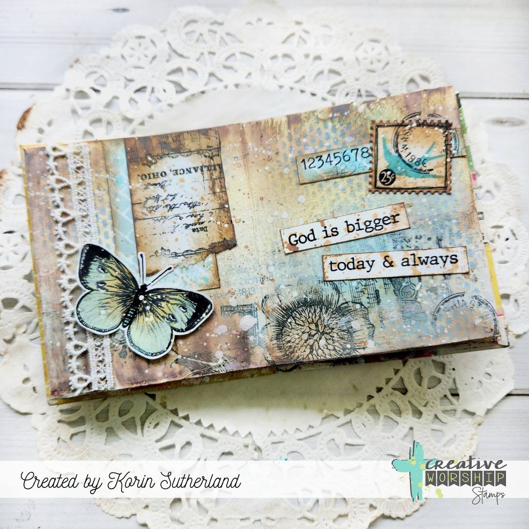 Creative Worship Vintage Floral Collection Clear Stamps cws-25-029 God Is Bigger