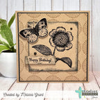 Creative Worship Vintage Floral Collection Dies cwsd-25-011 Happy Birthday Card