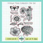 Creative Worship Vintage Floral Collection Stamps And Dies Bundle CWSD-25-011