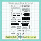 Creative Worship Vintage Labels Clear Stamps cws-25-040
