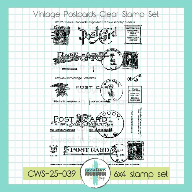 Creative Worship Vintage Postcards Clear Stamps cws-25-039