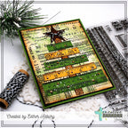 Creative Worship Vintage Snippets Clear Stamps cws-25-047 Christmas Tree Card