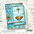 Creative Worship Vintage Snippets Clear Stamps cws-25-047 Reason For The Season Christmas Card