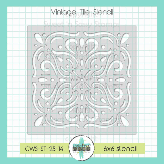 Creative Worship Vintage Tile Stencil cws-st-25-14