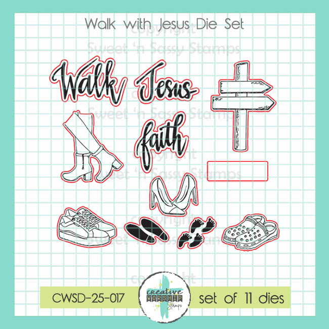 Creative Worship Walk With Jesus Stamps And Dies Bundle cwsd25017