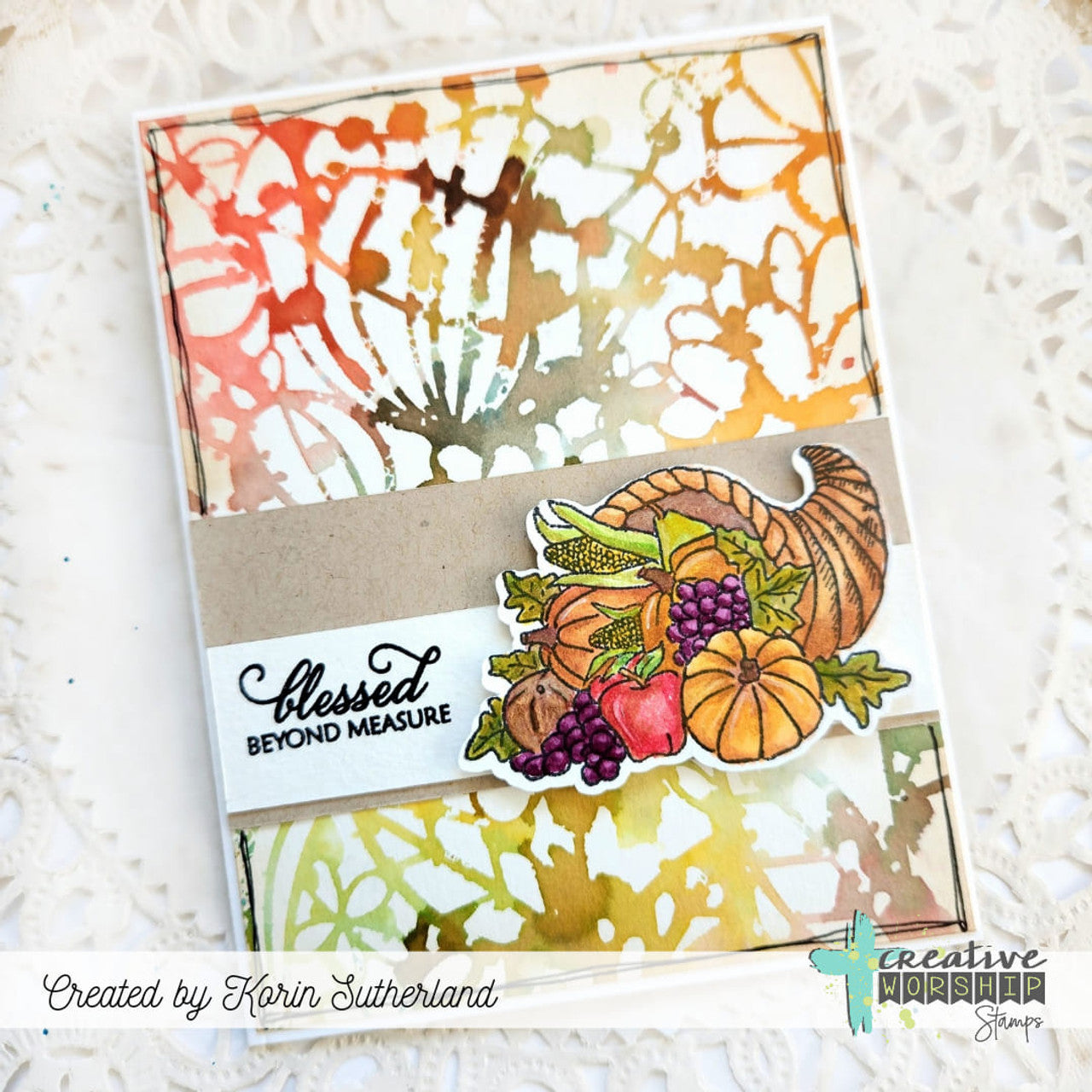 Creative Worship Wildflowers Stencil cws-st-24-05 Blessed Beyond Measure