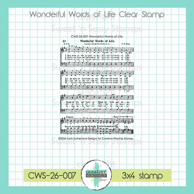 Creative Worship Wonderful Words Of Life Clear Stamp cws-26-007