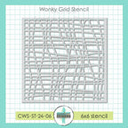 Creative Worship Wonky Grid Stencil cws-st-24-06