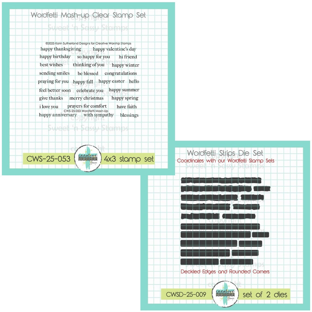 Creative Worship Wordfetti Mash Ups Clear Stamps And Dies Bundle