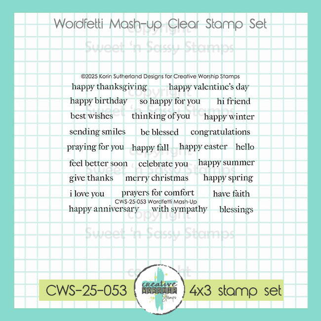 Creative Worship Wordfetti Mash Ups Clear Stamps cws-25-053