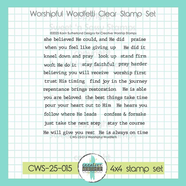 Creative Worship Worshipful Wordfetti Clear Stamp cws-25-015