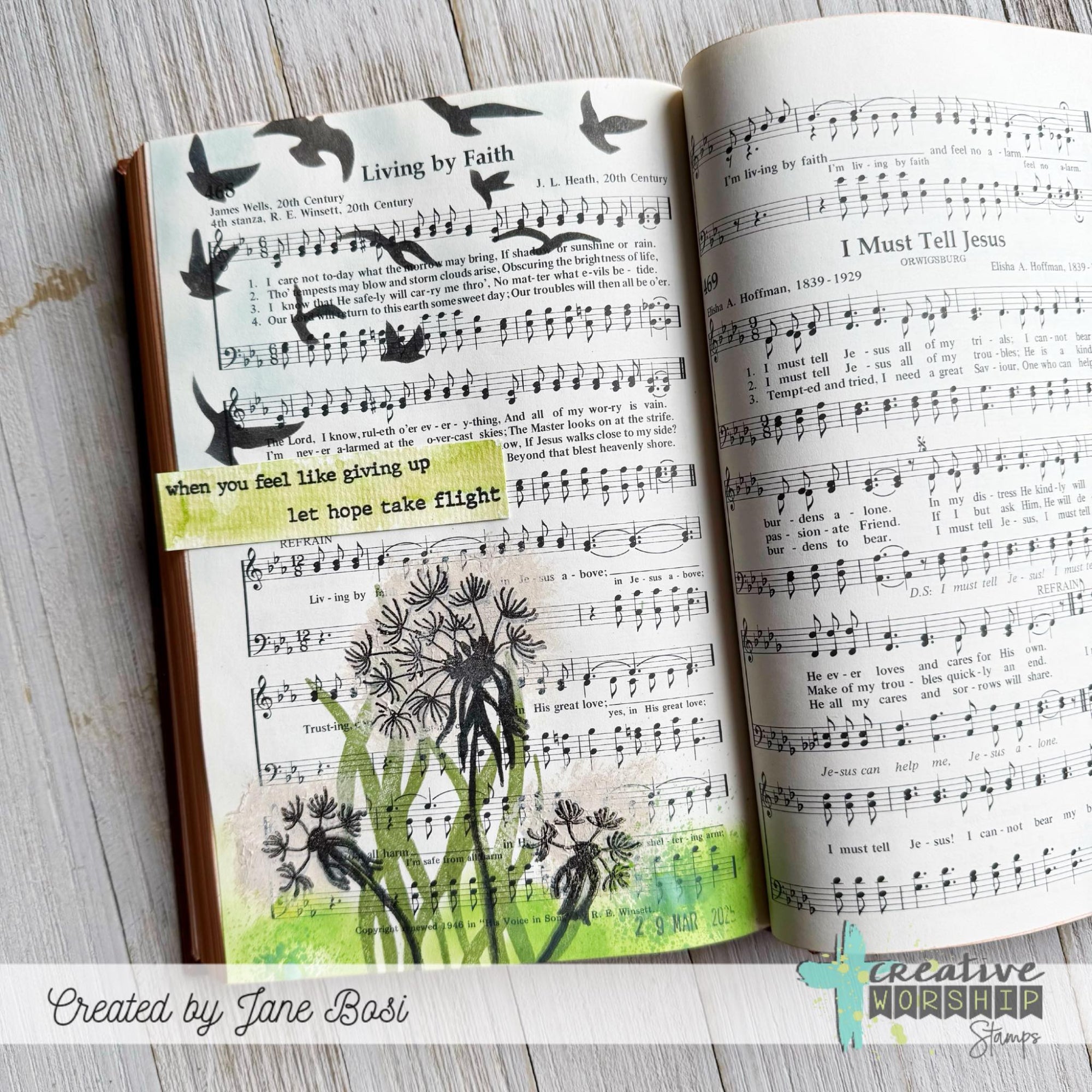 Creative Worship Worshipful Wordfetti Clear Stamp cws-25-015 Hymn Bible Journaling