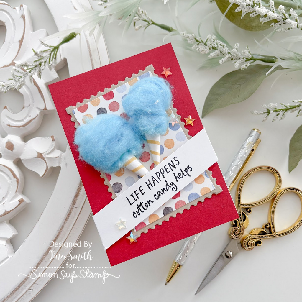 Creativity Street Pink and Blue Craft Fluffs Bundle setcf26 Cotton Candy Encouragement Card Tina Smith | color-code:ALT02