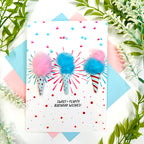 Creativity Street Pink and Blue Craft Fluffs Bundle setcf26 Handmade Cotton Candy Birthday Card Bobbi Lemanski