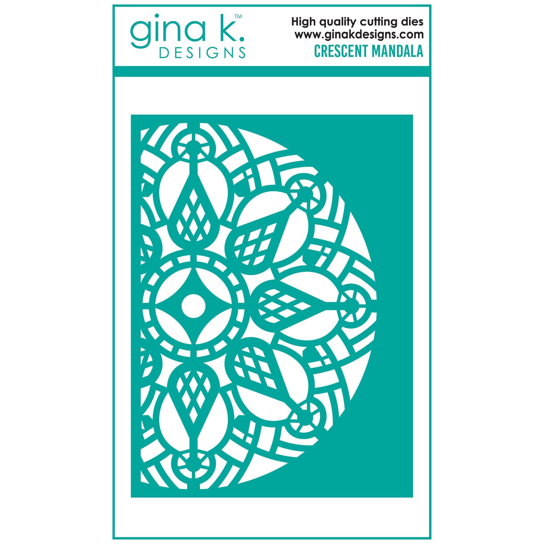 Gina K Designs Crescent Mandala Die Plate die0363