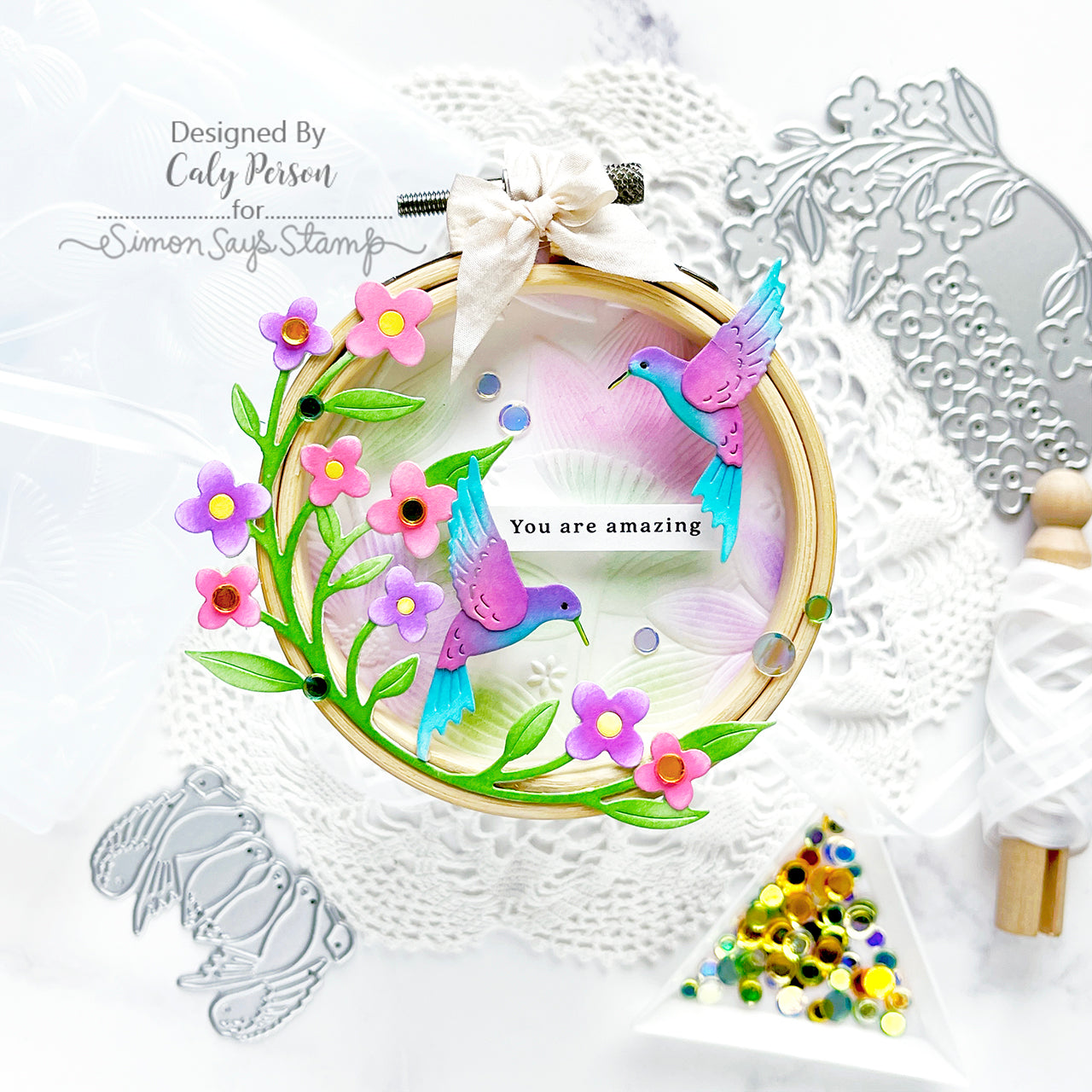 Simon Says Stamp Embossing Folder and Cutting Dies Crimped Blossoms sfd378 Cheering for You Floral Decor | color-code:ALT0