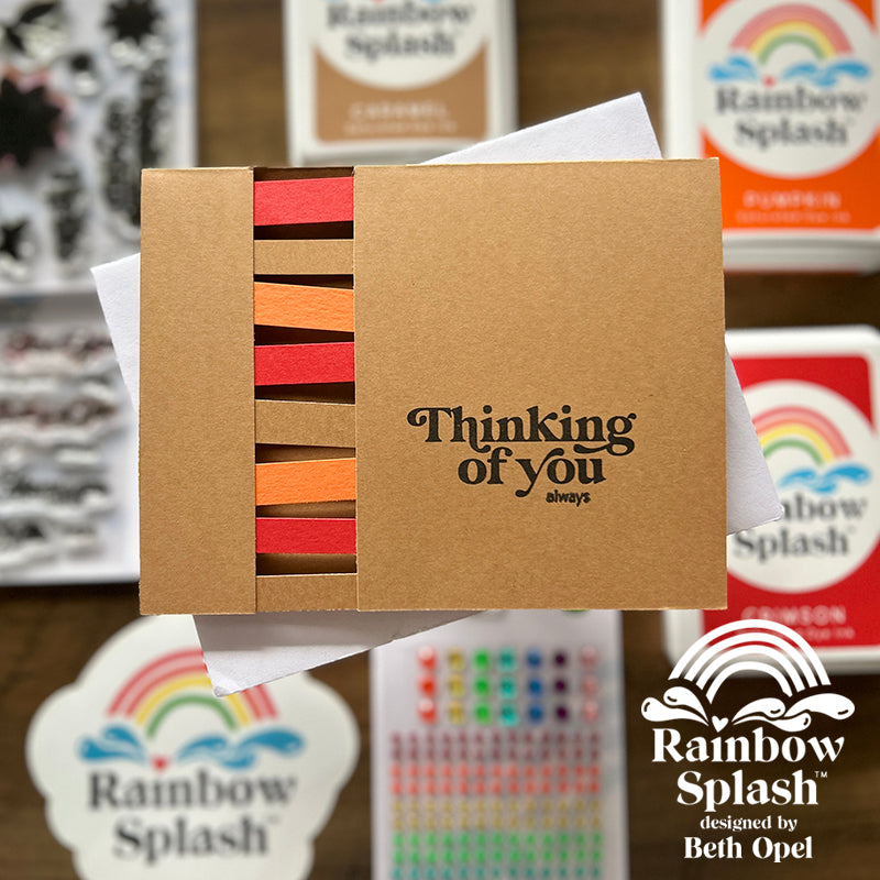 Rainbow Splash Cardstock Crimson rsc4 Thinking of You Card | color-code:ALT01