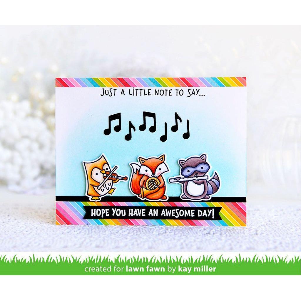 Lawn Fawn Critter Concert Clear Stamps lf1682 Just a Little Note