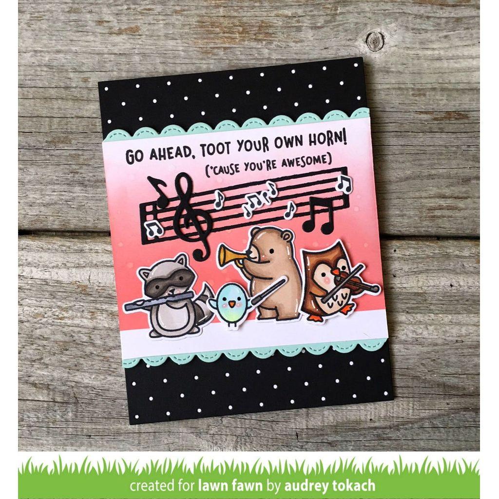 Lawn Fawn Critter Concert Clear Stamps lf1682 Toot Your Own Horn
