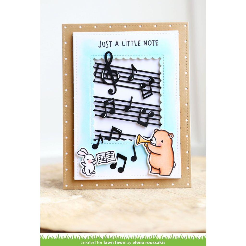 Lawn Fawn Critter Concert Clear Stamps lf1682 Little Note