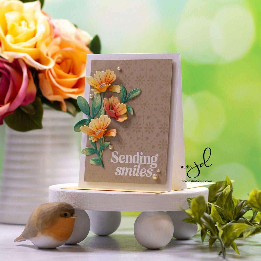 Simon Says Stamp Stencil Crochet Blocks 1036st Sunny Vibes Sending Smiles Card | color-code:ALT05