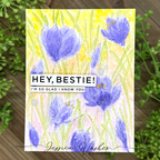 Simon Says Stamp Embossing Folder Crocus Field sf607 Beautiful Moments Friend Card