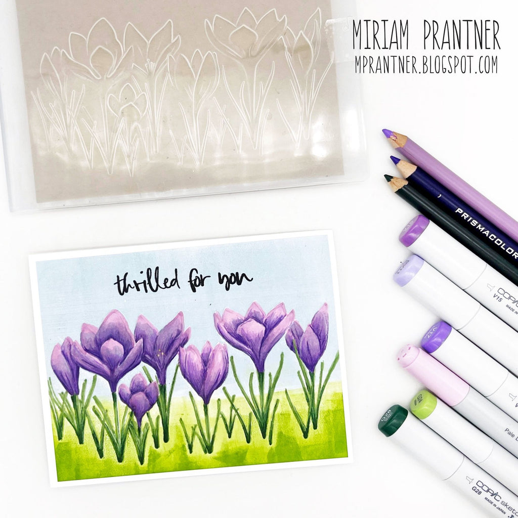 Simon Says Stamp Embossing Folder and Cutting Dies Crocus Row sfd398 Be Bold Congrats Card | color-code:ALT03