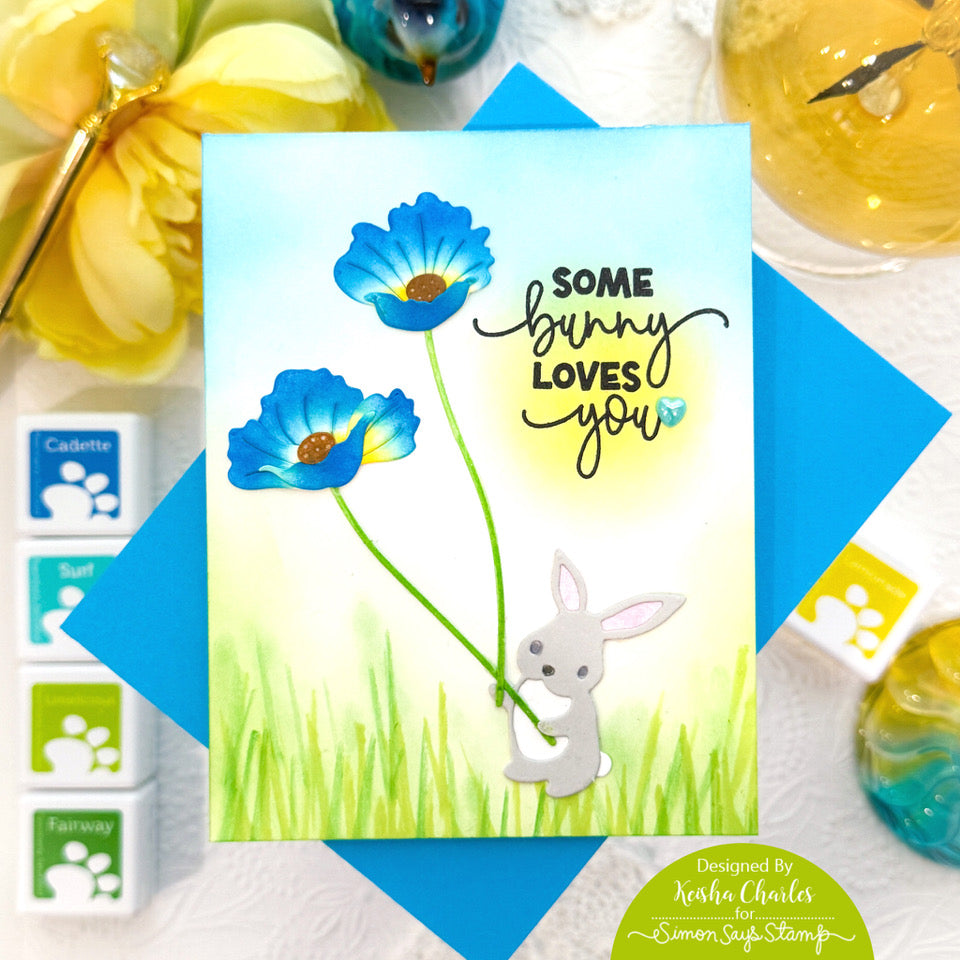 Simon Says Stamp Cuddly Bunny Wafer Dies s1000 Rain or Shine Easter Card | color-code:ALT02