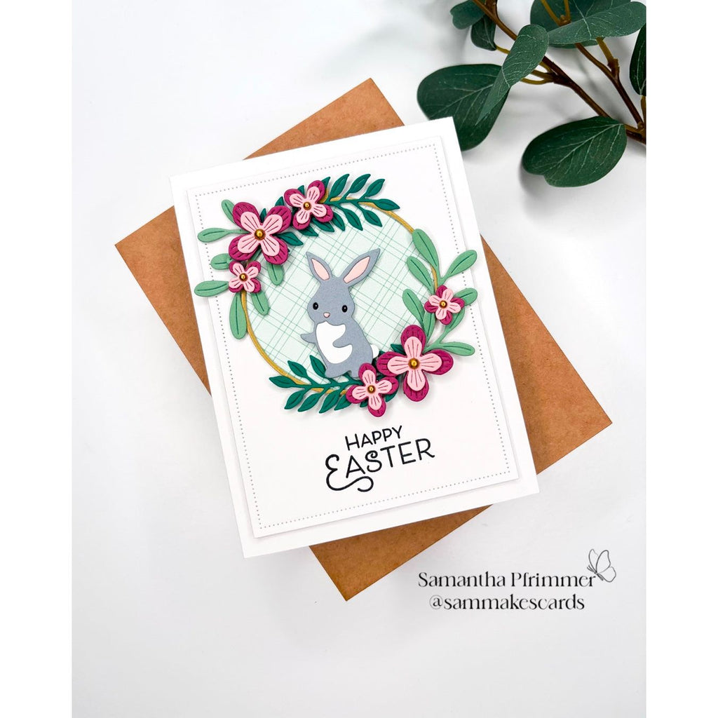 Simon Says Stamp Cuddly Bunny Wafer Dies s1000 Rain or Shine Easter Card