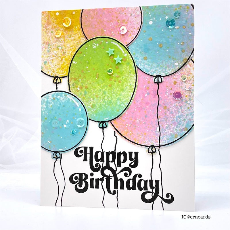 Simon Says Clear Stamps Cue The Confetti sss202758c Stamptember Birthday Card 