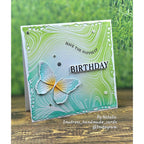 Simon Says Clear Stamp Curvy Background 1279ms STAMPtember BIrthday Card