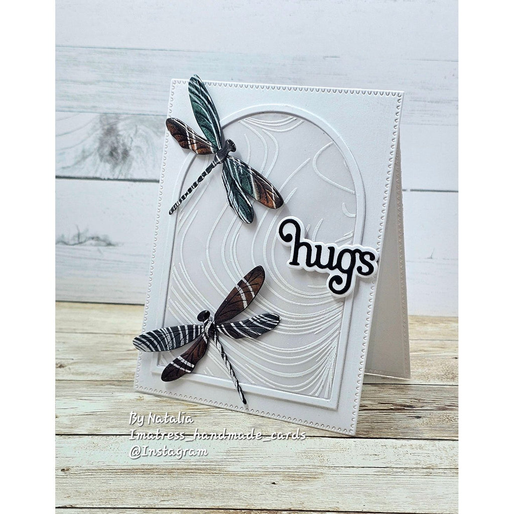Simon Says Clear Stamp Curvy Background 1279ms STAMPtember Hugs Card