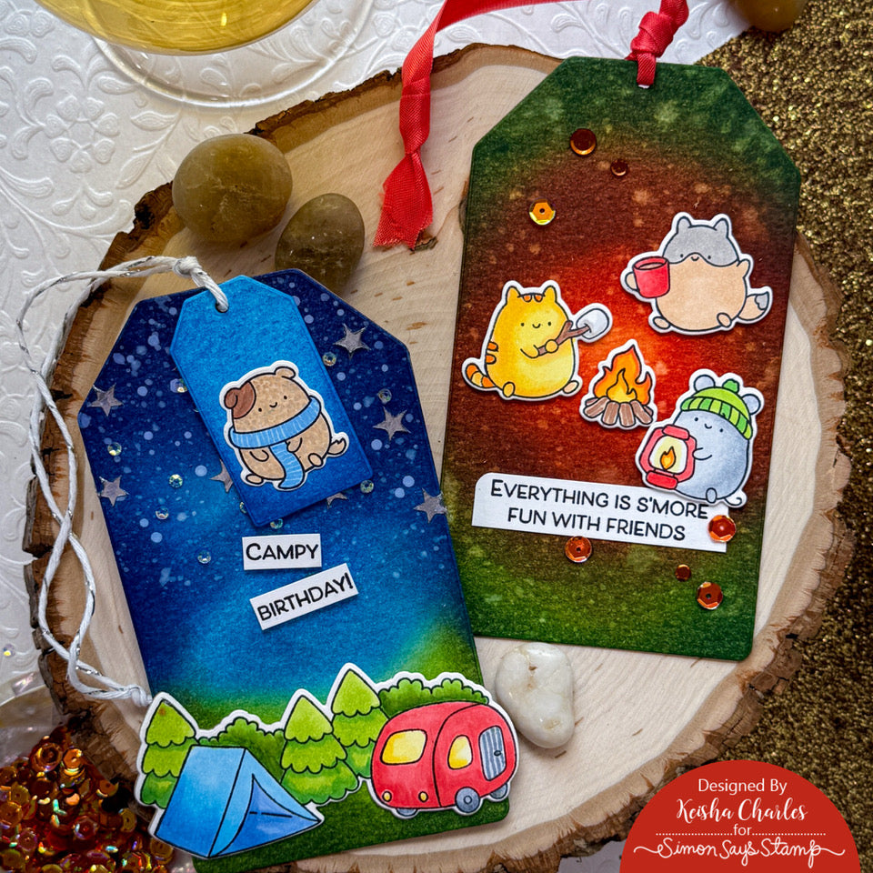 Simon Says Stamp Cute Campers Wafer Dies 1376sdc Happy Camper Birthday Tags | color-code:ALT07